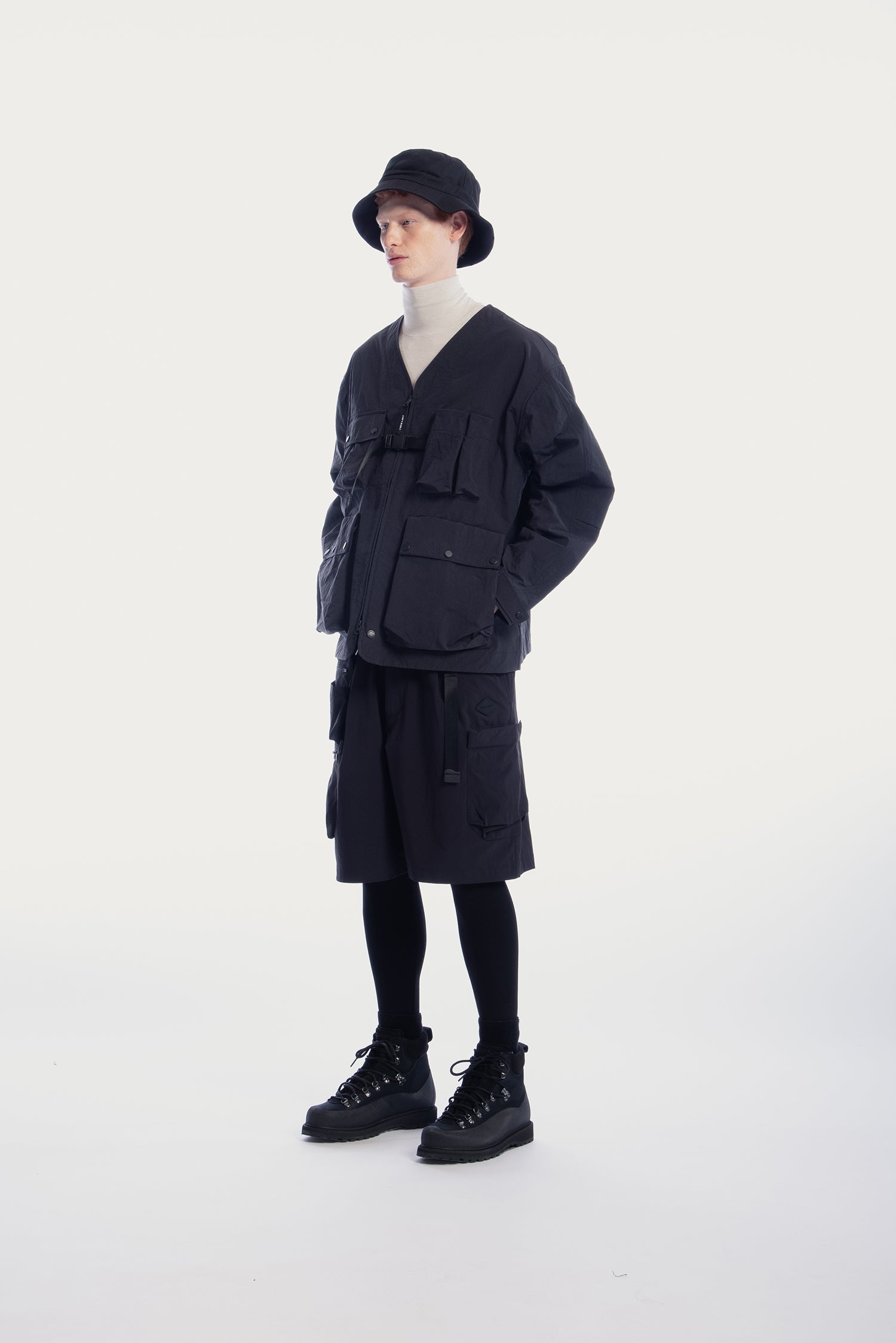 UNISEX V-NECK 3D POCKETS JACKET