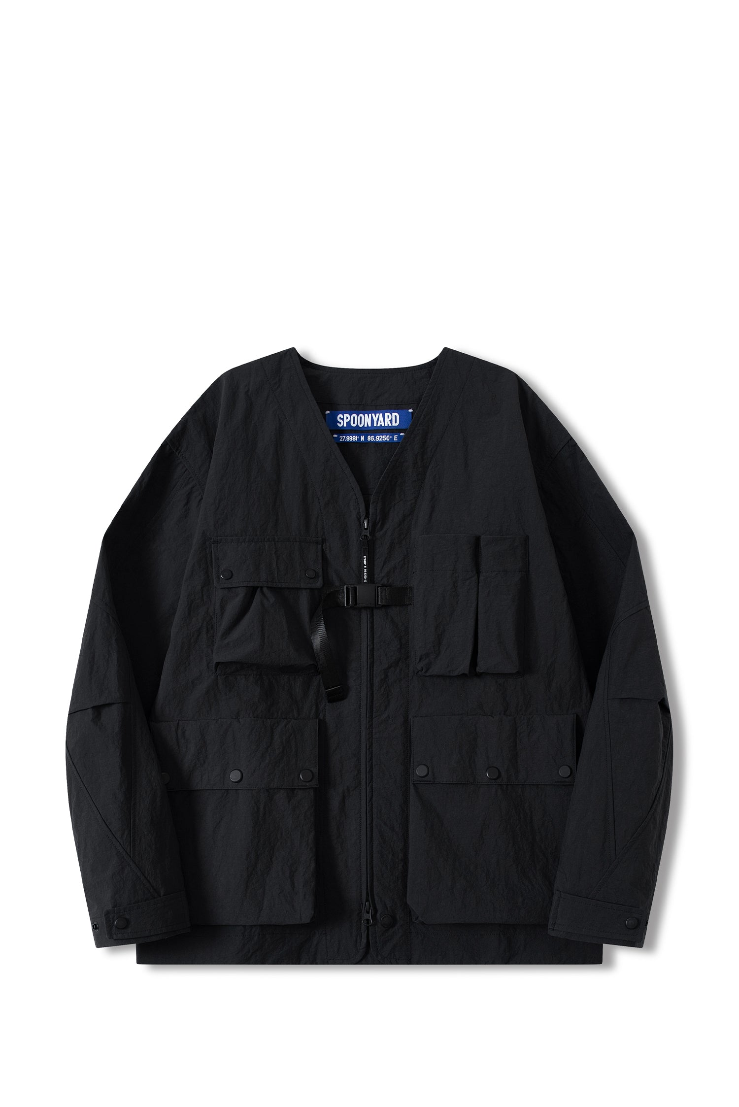 UNISEX V-NECK 3D POCKETS JACKET