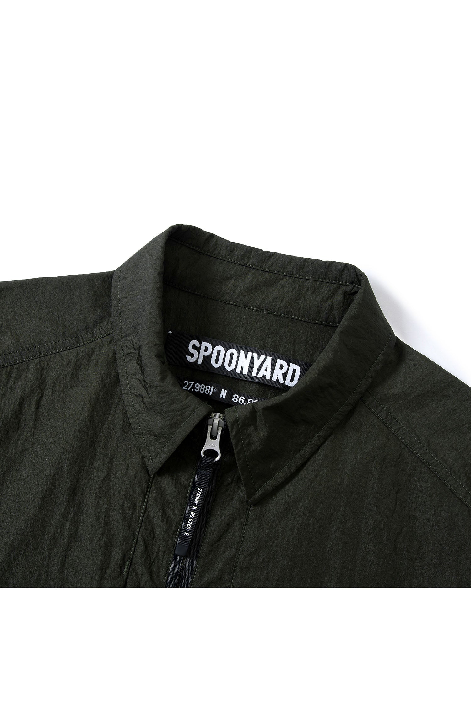 UNISEX ZIP-UP POCKET S/S SHIRT