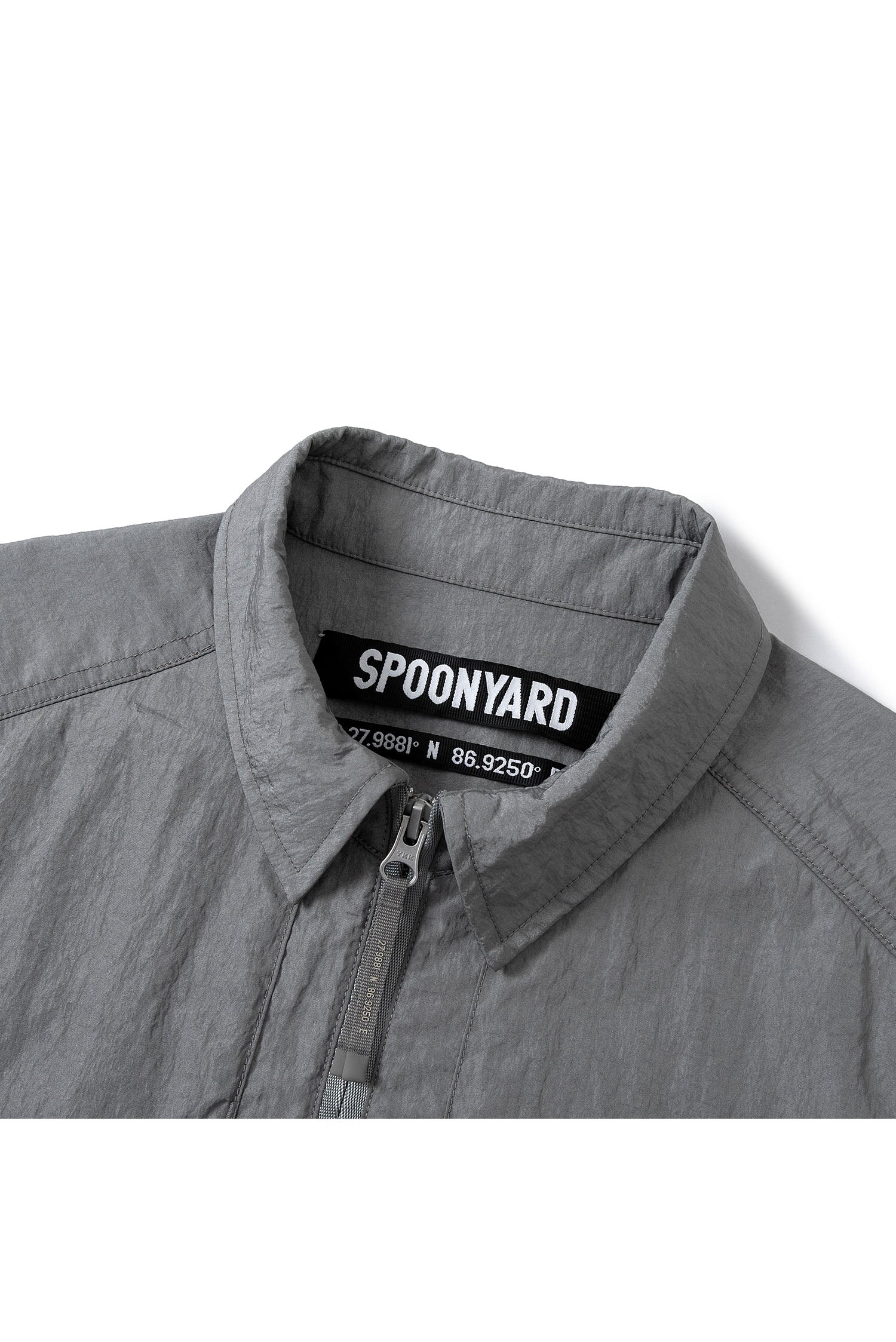 UNISEX ZIP-UP POCKET S/S SHIRT