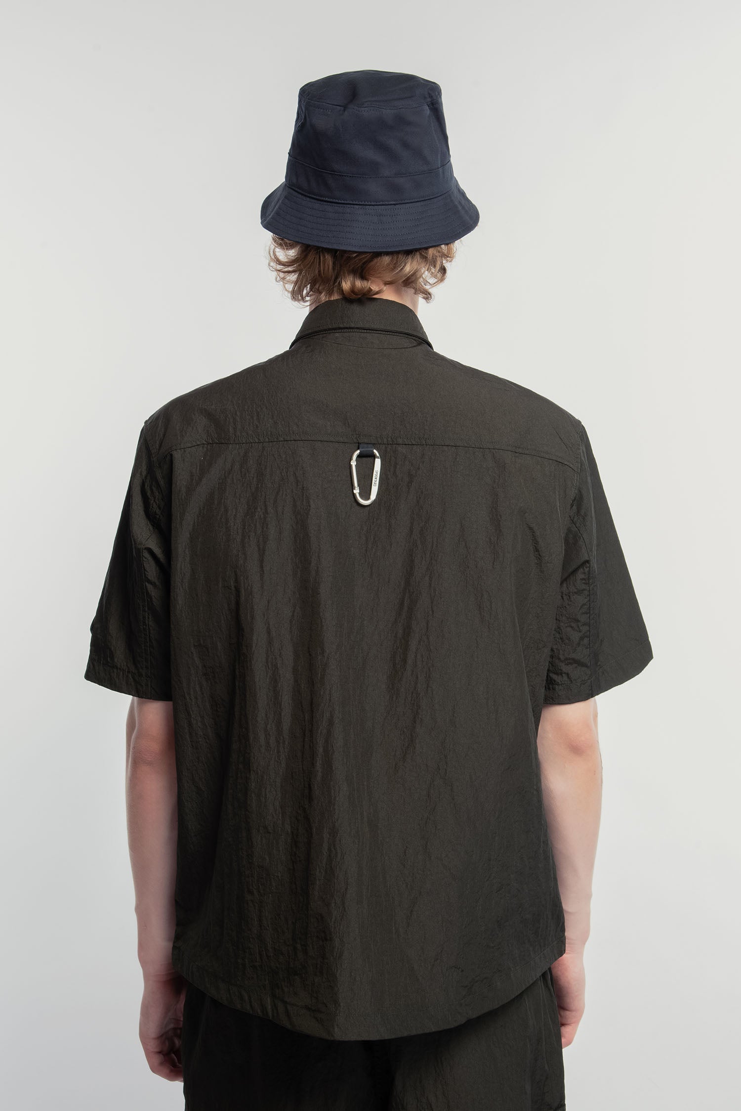 UNISEX ZIP-UP POCKET S/S SHIRT